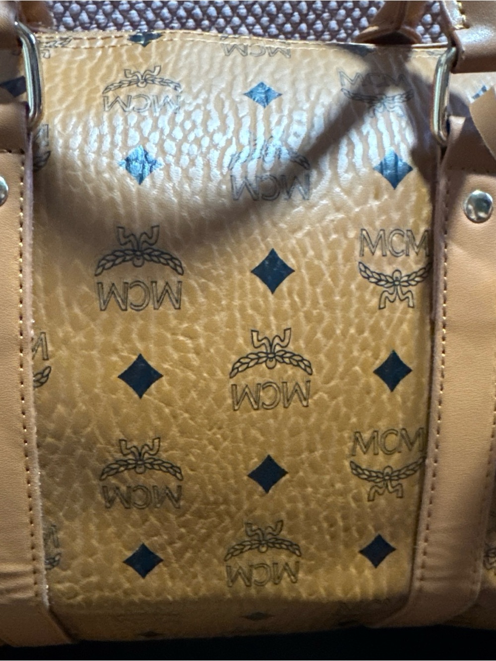 Monogram Cognac Logo Duffel Bag - Picture 2 of 13